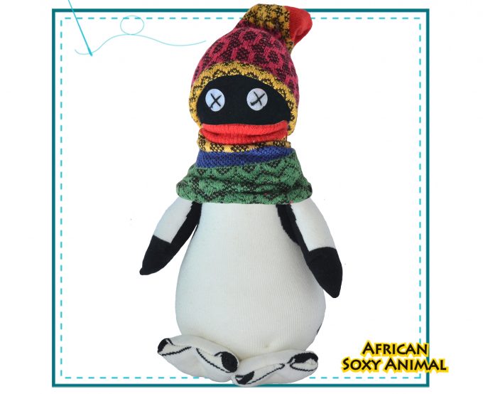 African Soxy Animal -Art & Craft handmade sofy toy sock penguin