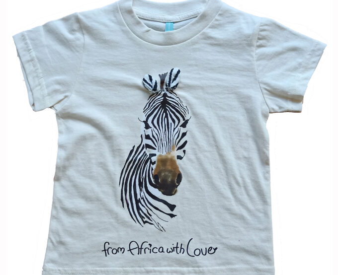 African-Soxy-Animal-100%Combed-Cotton-Children's-T-shirt-Zebra